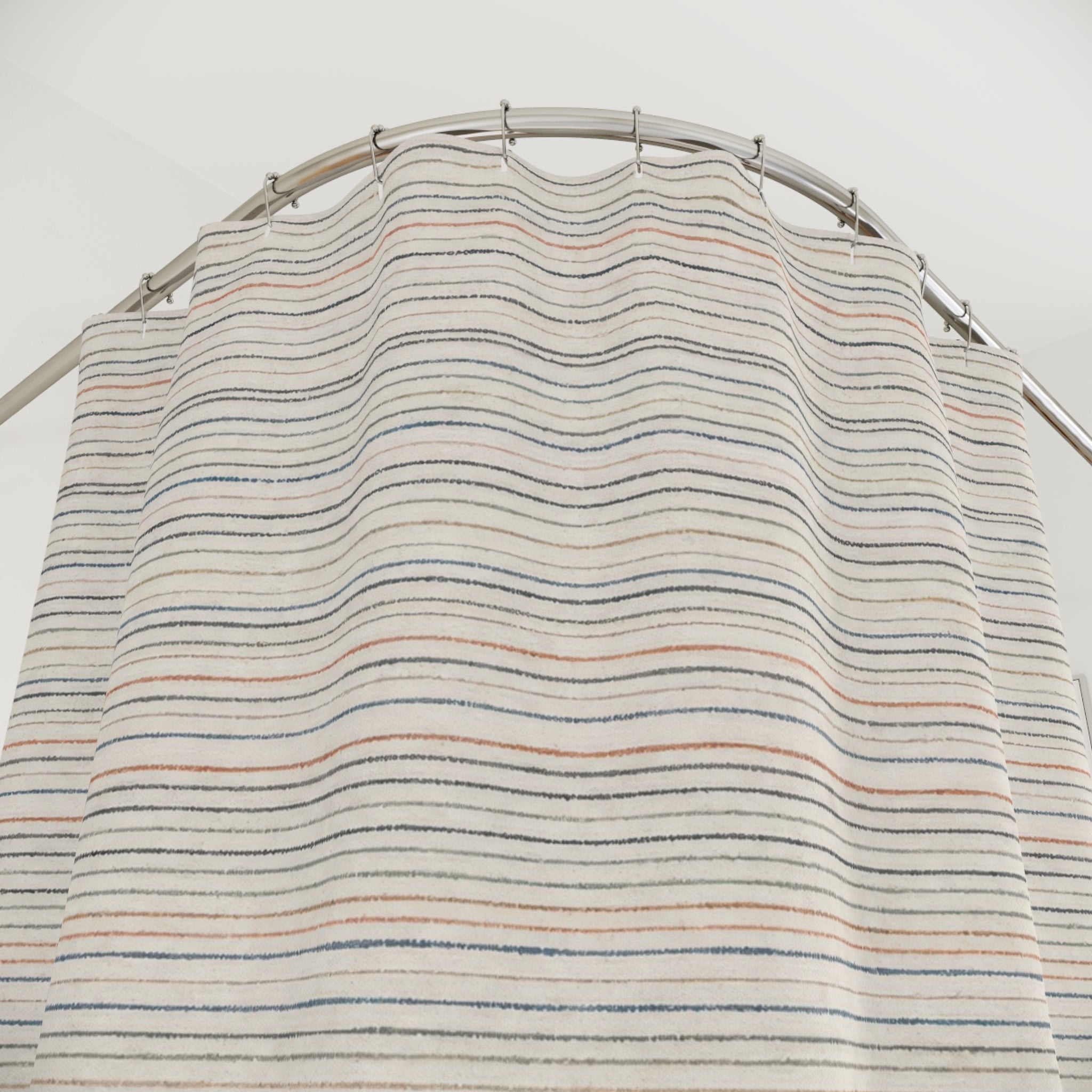 Fine Horizontal Pinstripe Shower Curtain