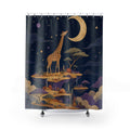 Moon Stars Safari Animal Scene Shower Curtain