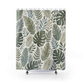 Neutral Tropical Shower Curtain