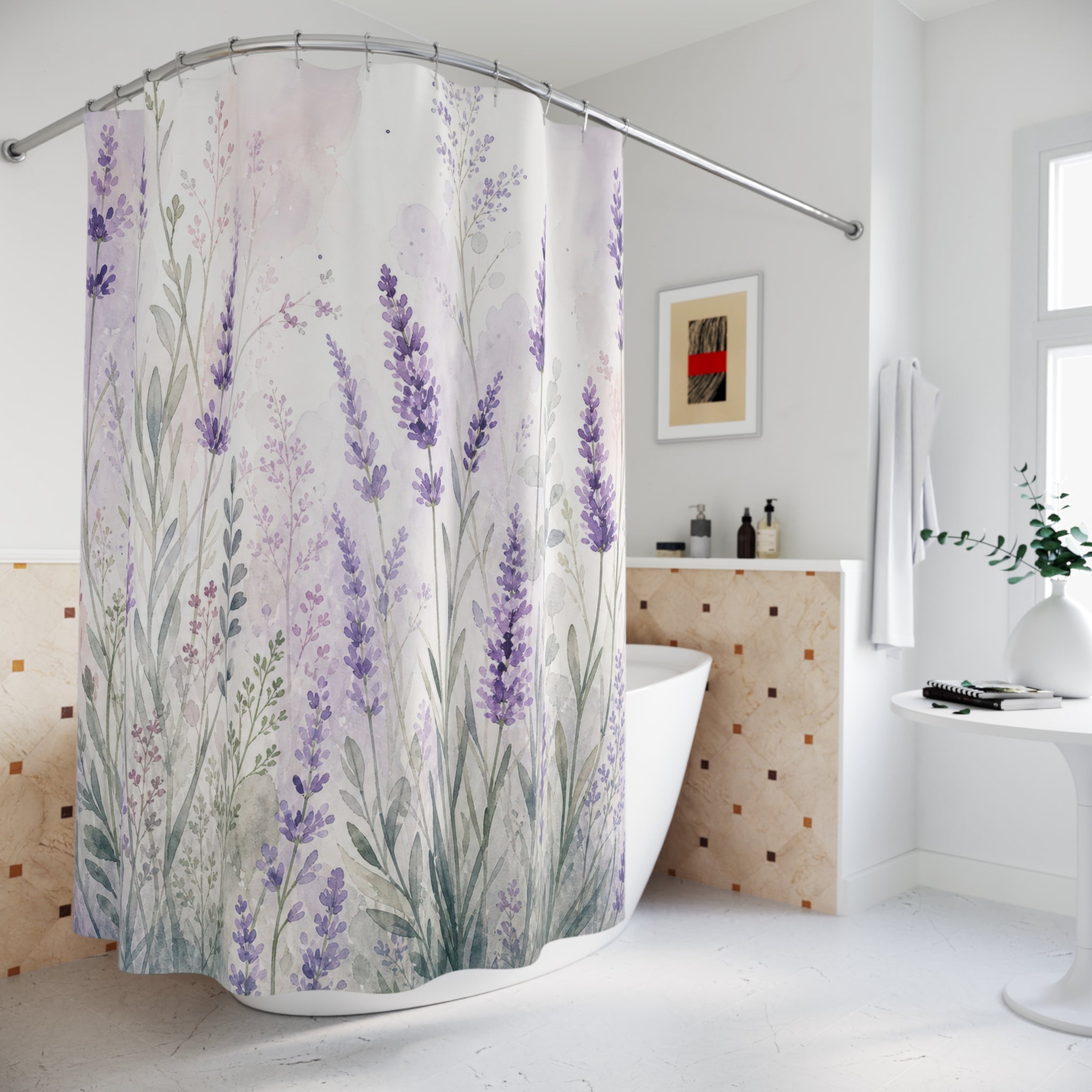 Purple Wildflower Shower Curtain
