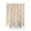 Neutral Terrazzo Stone Shower Curtain