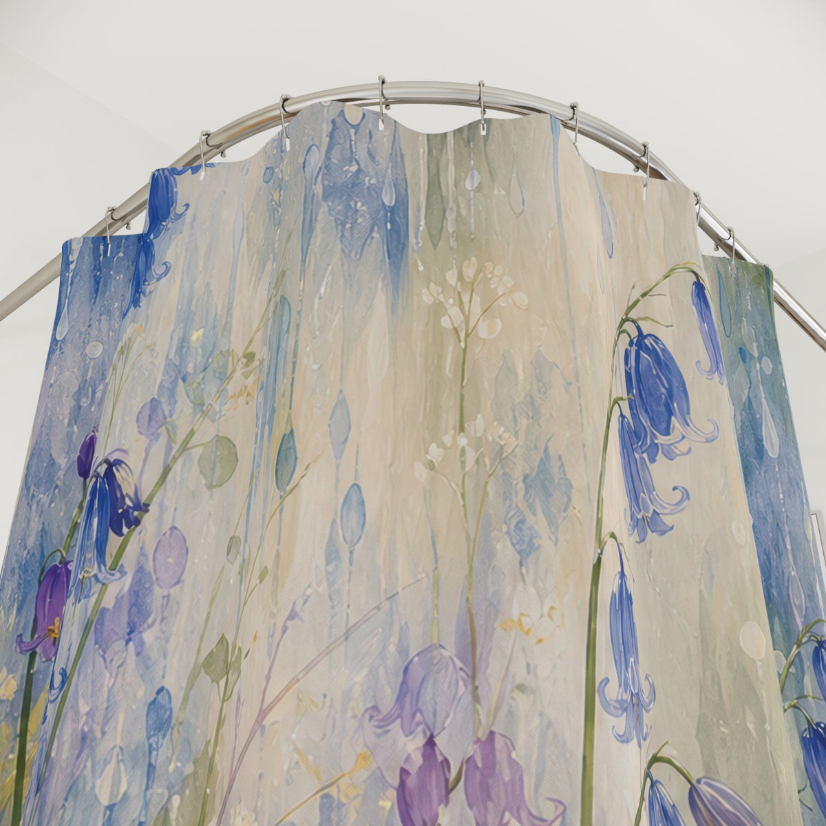 Bluebell Rain Symphony Shower Curtain