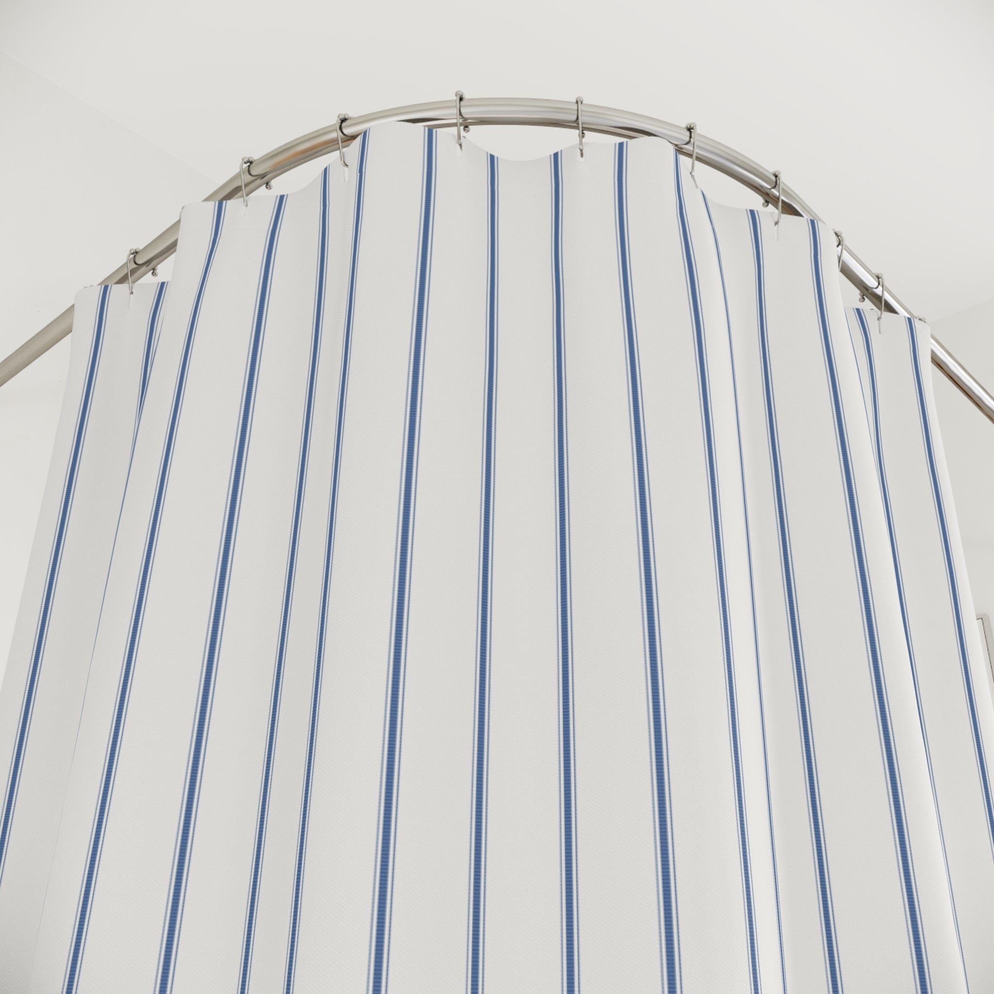 Blue Ticking Stripe Shower Curtain – Farmhouse