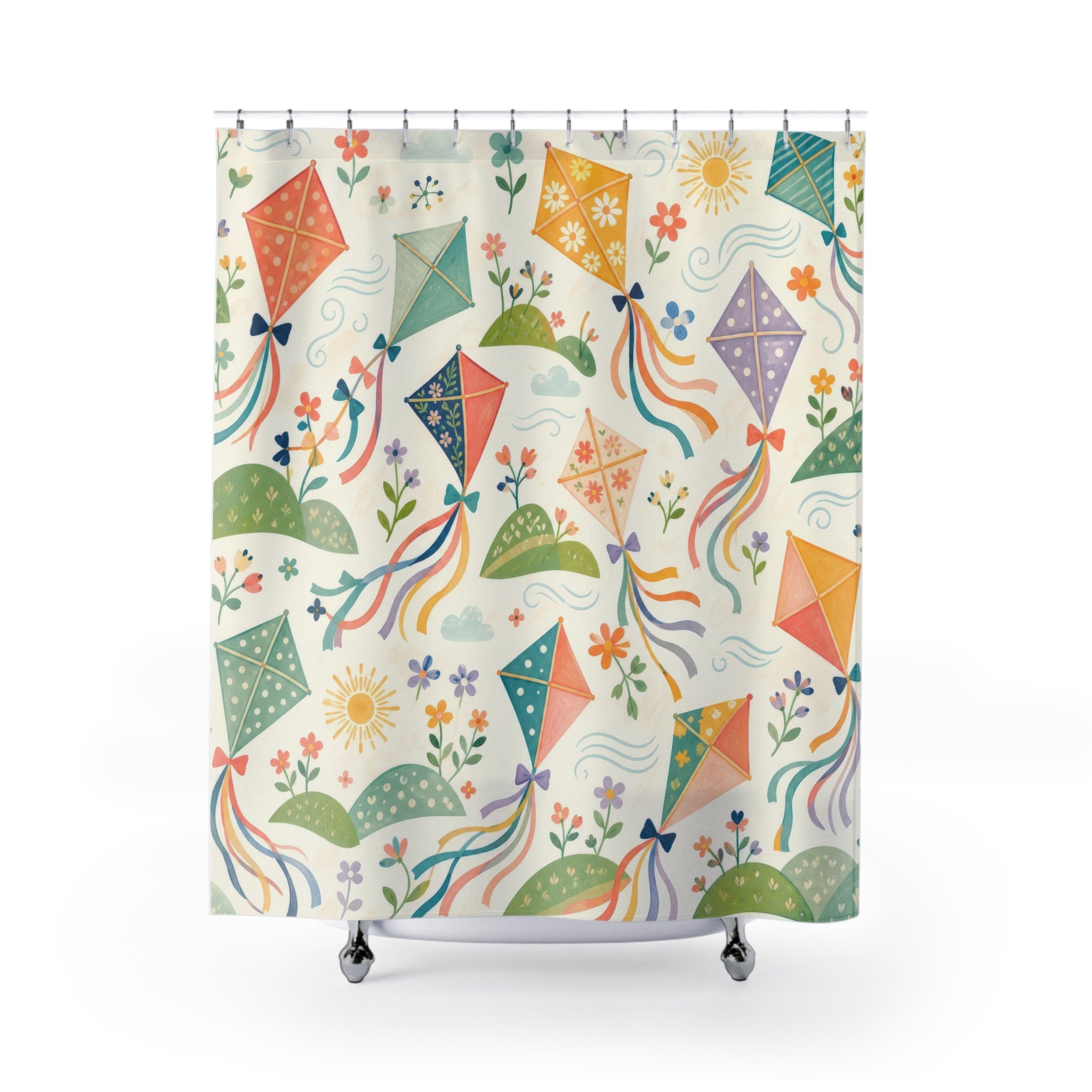 Kids Kite Shower Curtain
