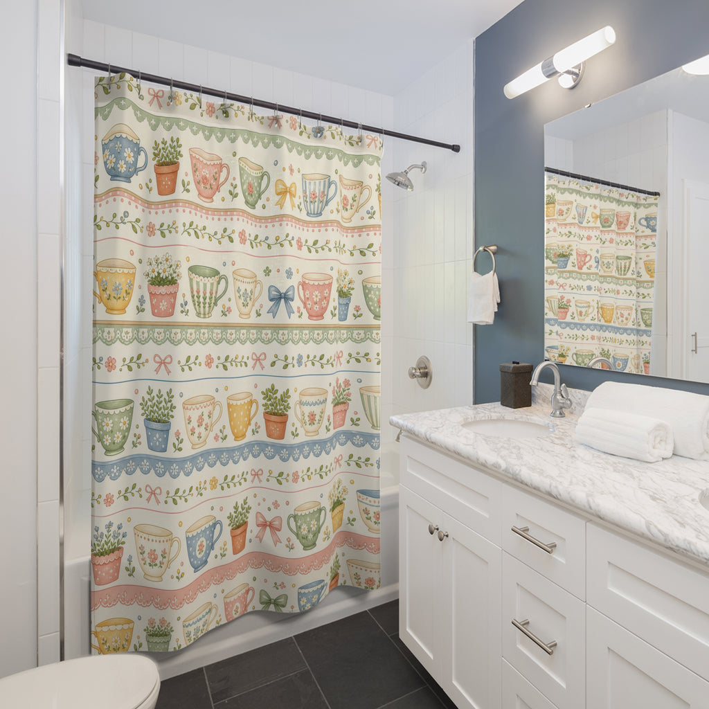 Teacup Cute Shower Curtain
