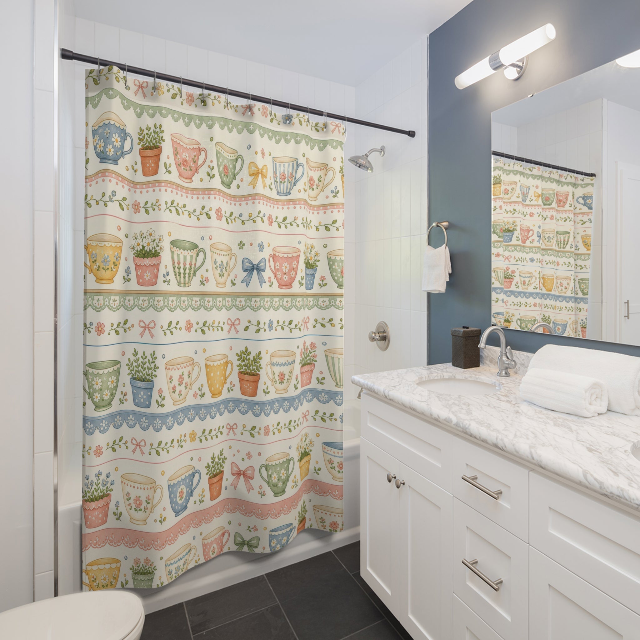 Teacup Cute Shower Curtain
