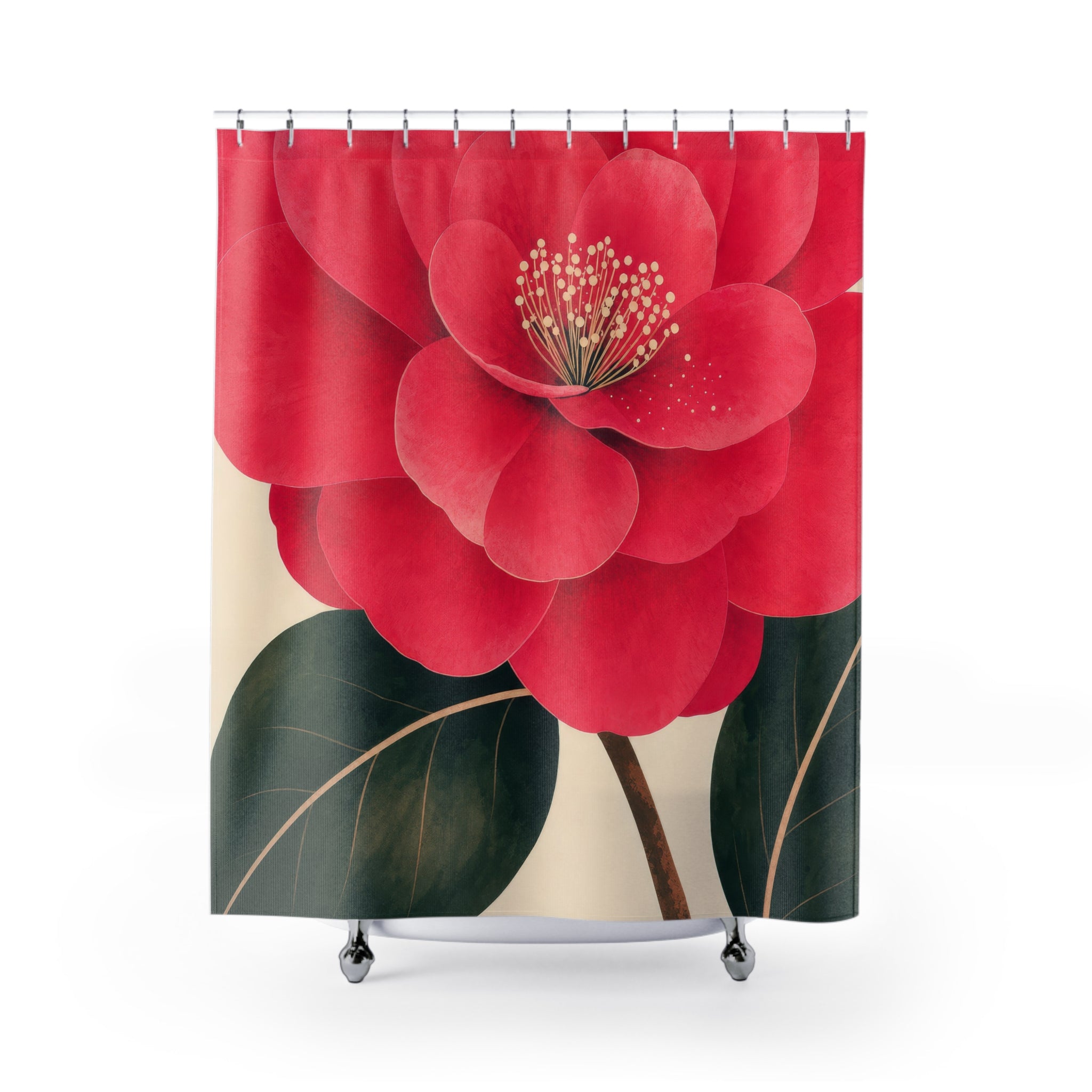 Hot Flower Pink Shower Curtain