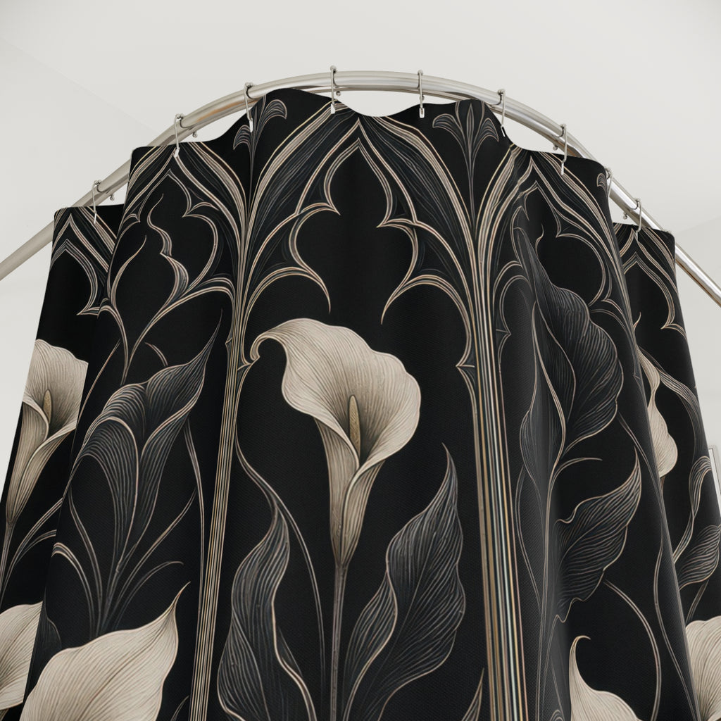 Calla Lily Art Nouveau Arch Shower Curtain