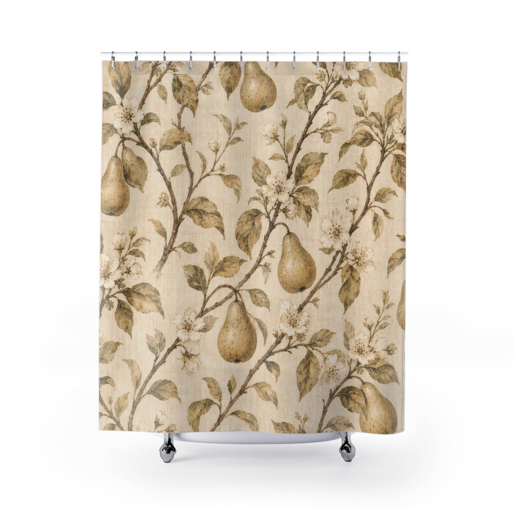 Sepia Orchard Botanical Shower Curtain