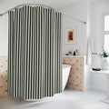 Olive and Cream Cabana Stripe Shower Curtain