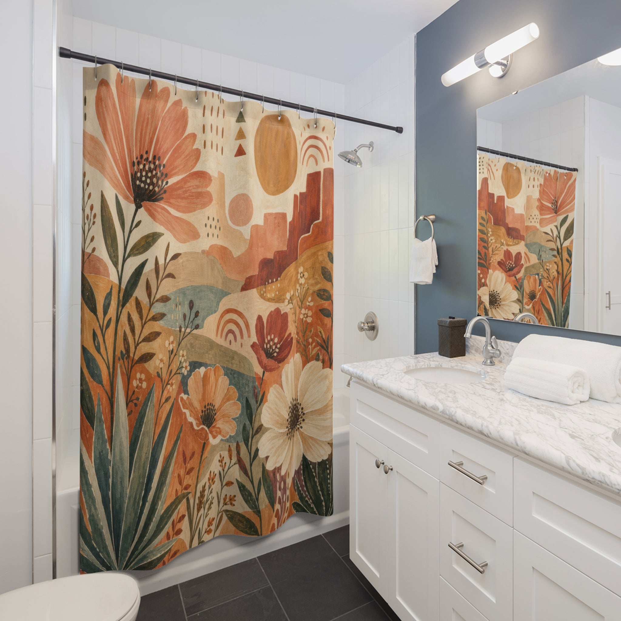 Desert Boho Sun Shower Curtain