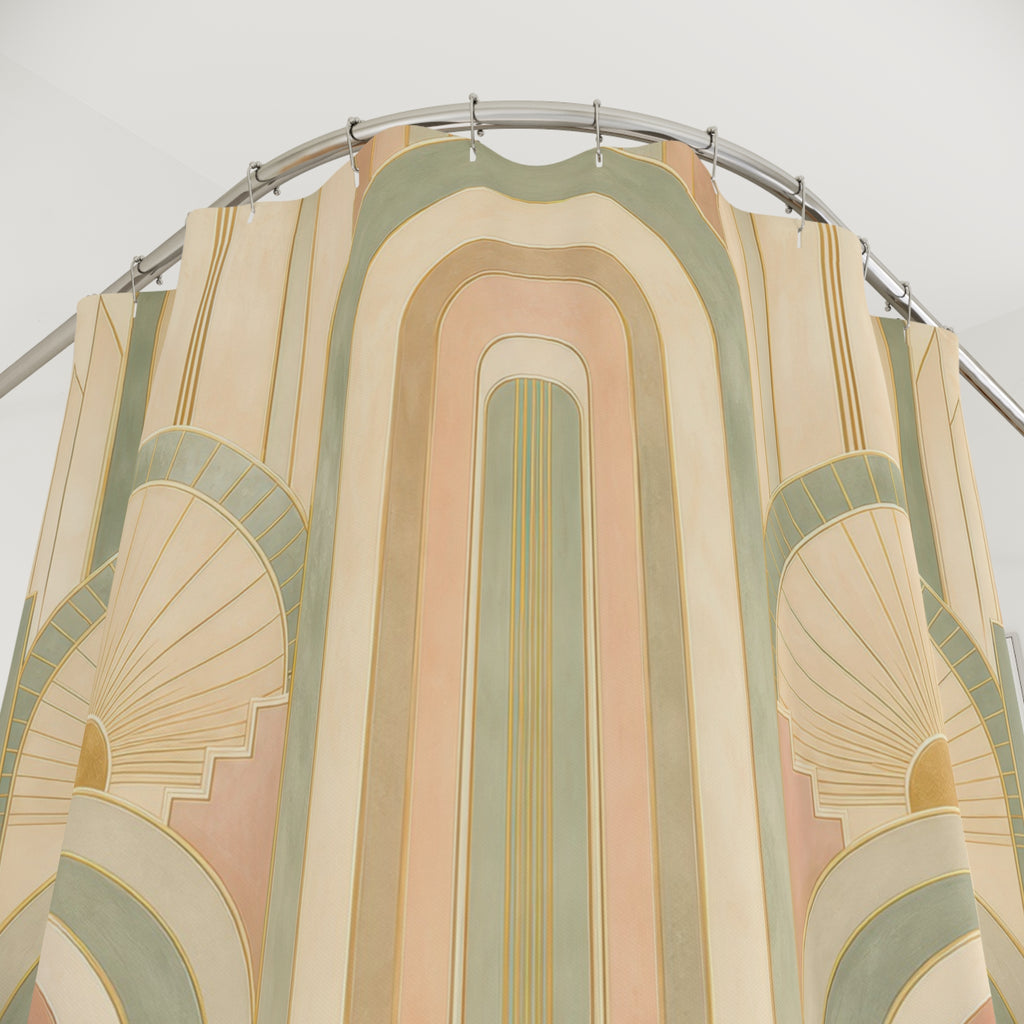 Geometric Art Deco Archway Shower Curtain