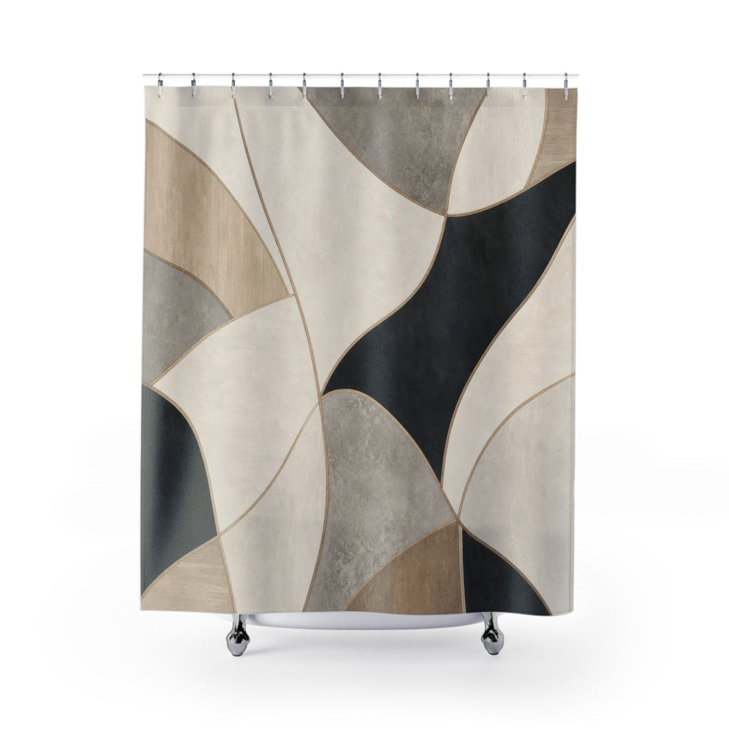 Geometric Abstract Shower Curtain