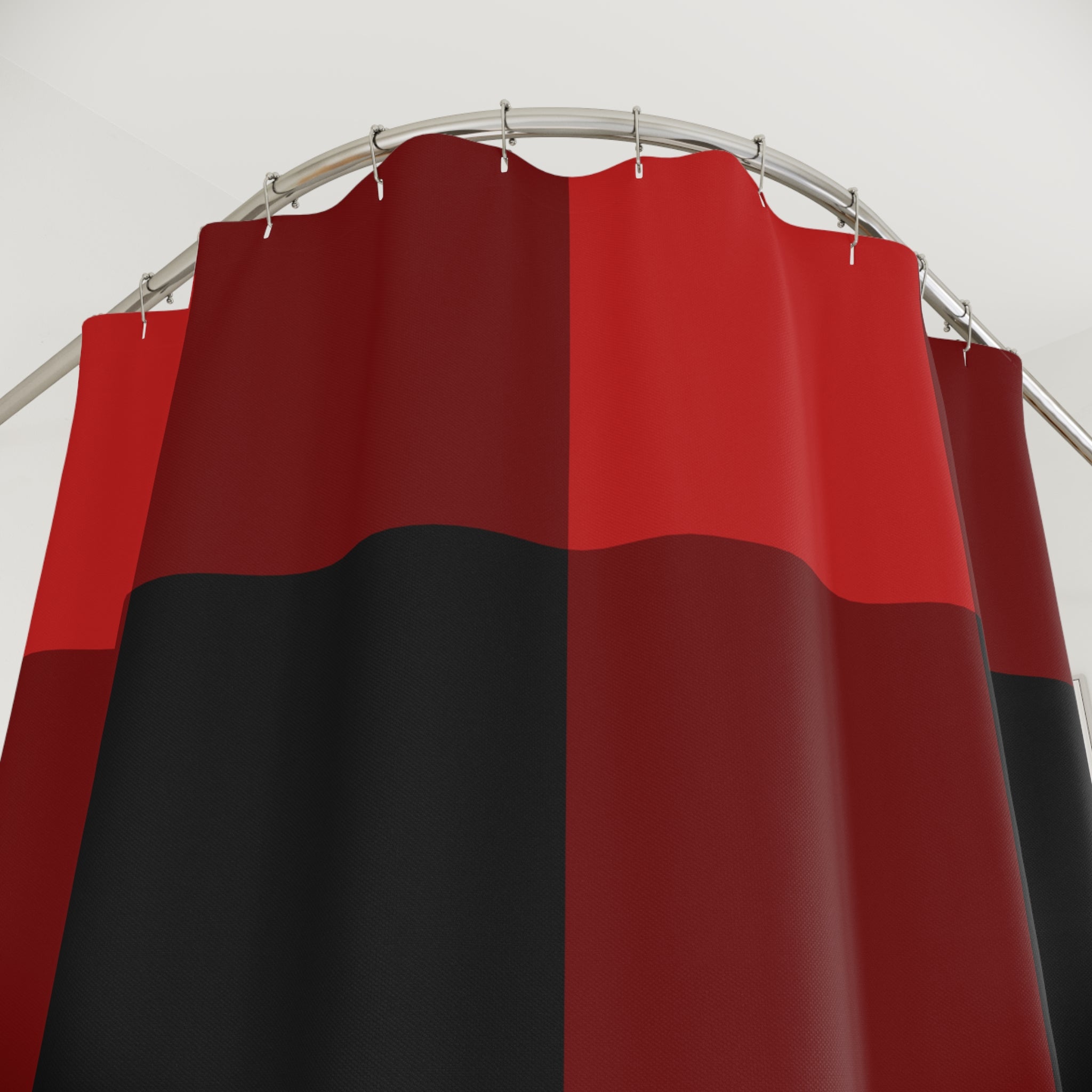 Buffalo Check Shower Curtain: Red Black Plaid