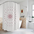 Rose Pink Mandala Shower Curtain – Blush & Grey