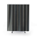 Dark Charcoal Pinstripe Shower Curtain, Charcoal Black Classic Bathroom Decor, Modern Stripe Bath Curtain, Guest Bath Decor, Home Decor