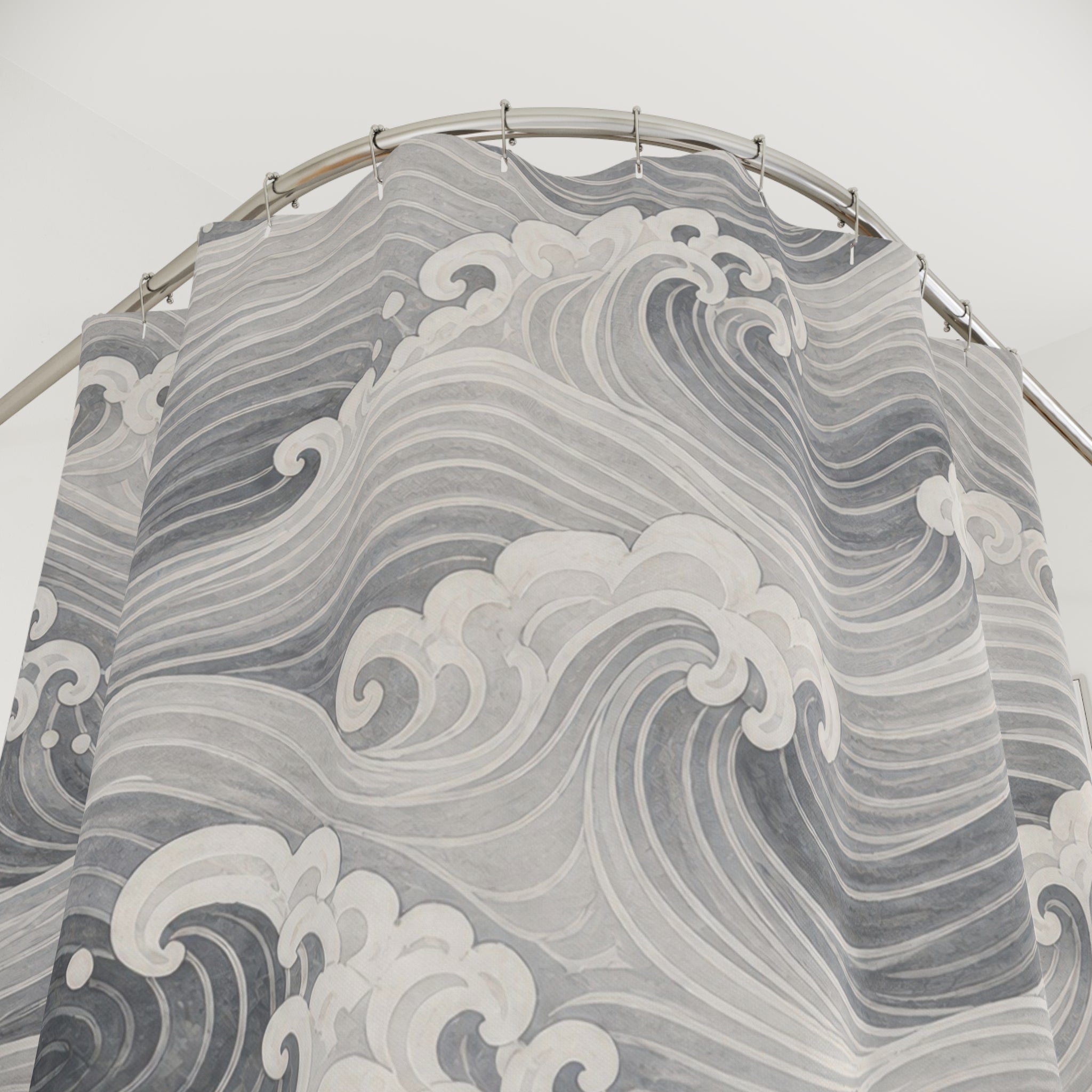 Grey Ocean Water Shower Curtain