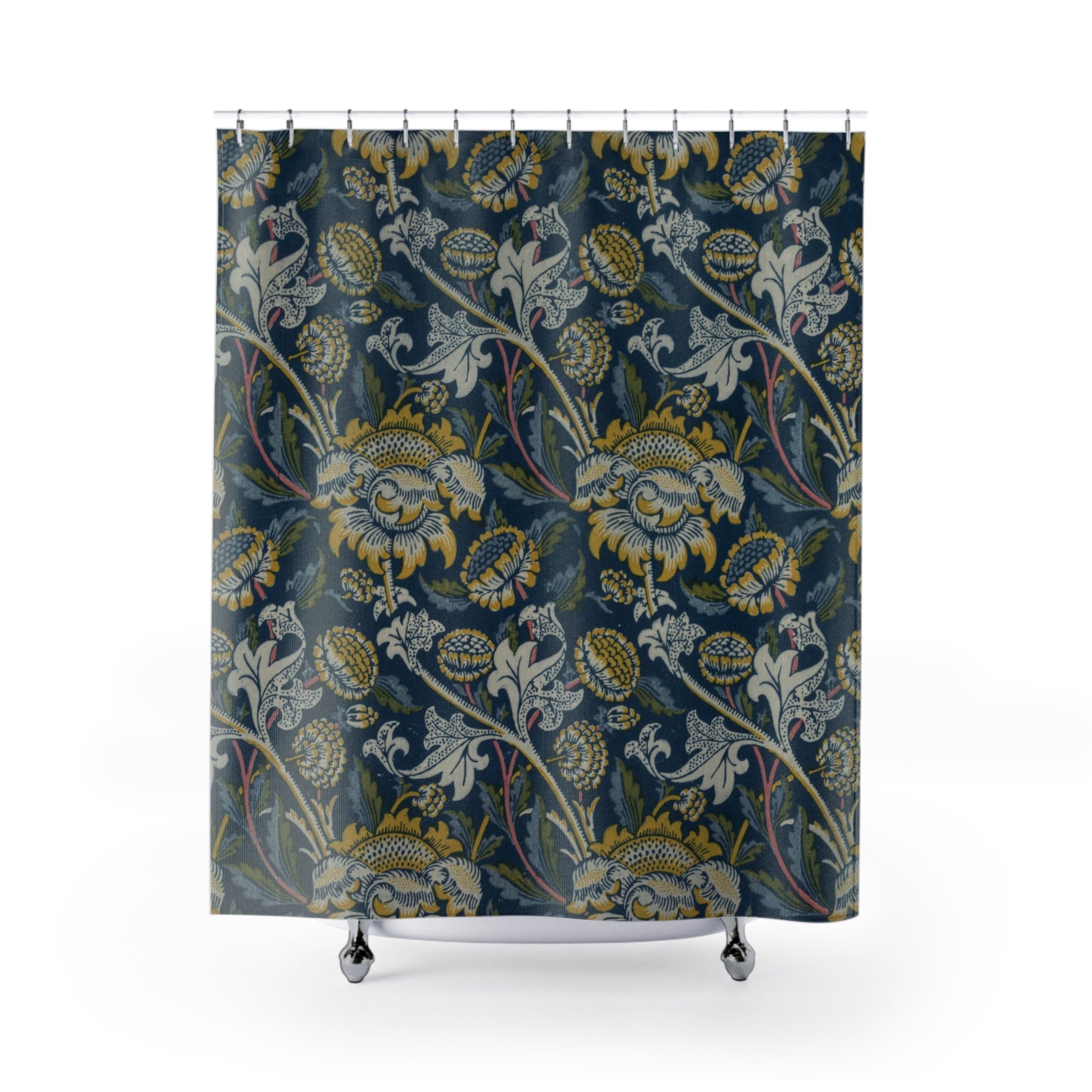 Morris Wey Shower Curtain – 1883 Blue & Yellow
