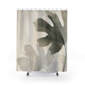 Green Botanical Leaf Shower Curtain