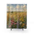 Wildflower Prairie Shower Curtain: Golden Meadow Floral