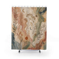 Abstract Botanical Moon Shower Curtain