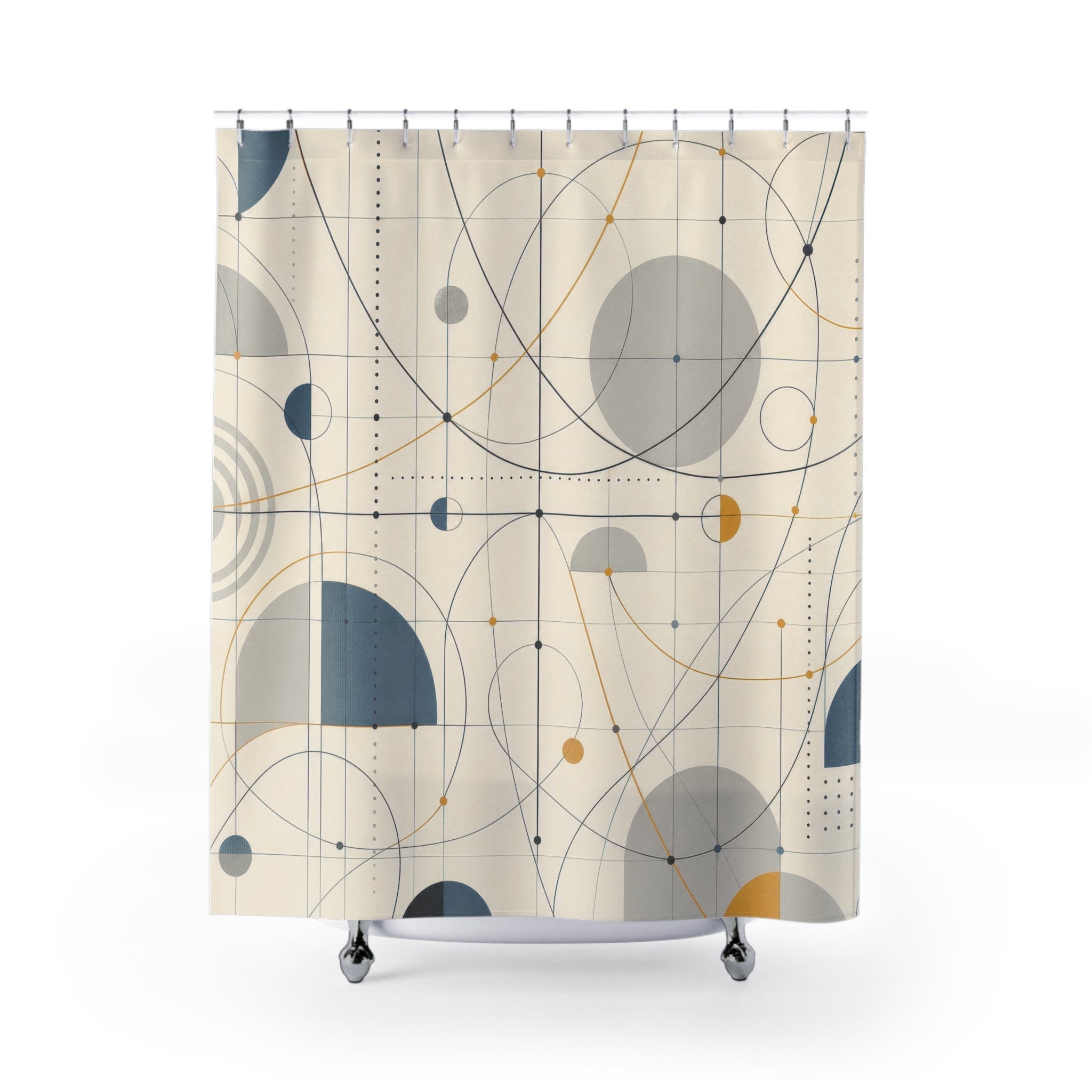 Abstract Math Geometric Shower Curtain