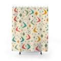 Mid Century Atomic Retro Shower Curtain