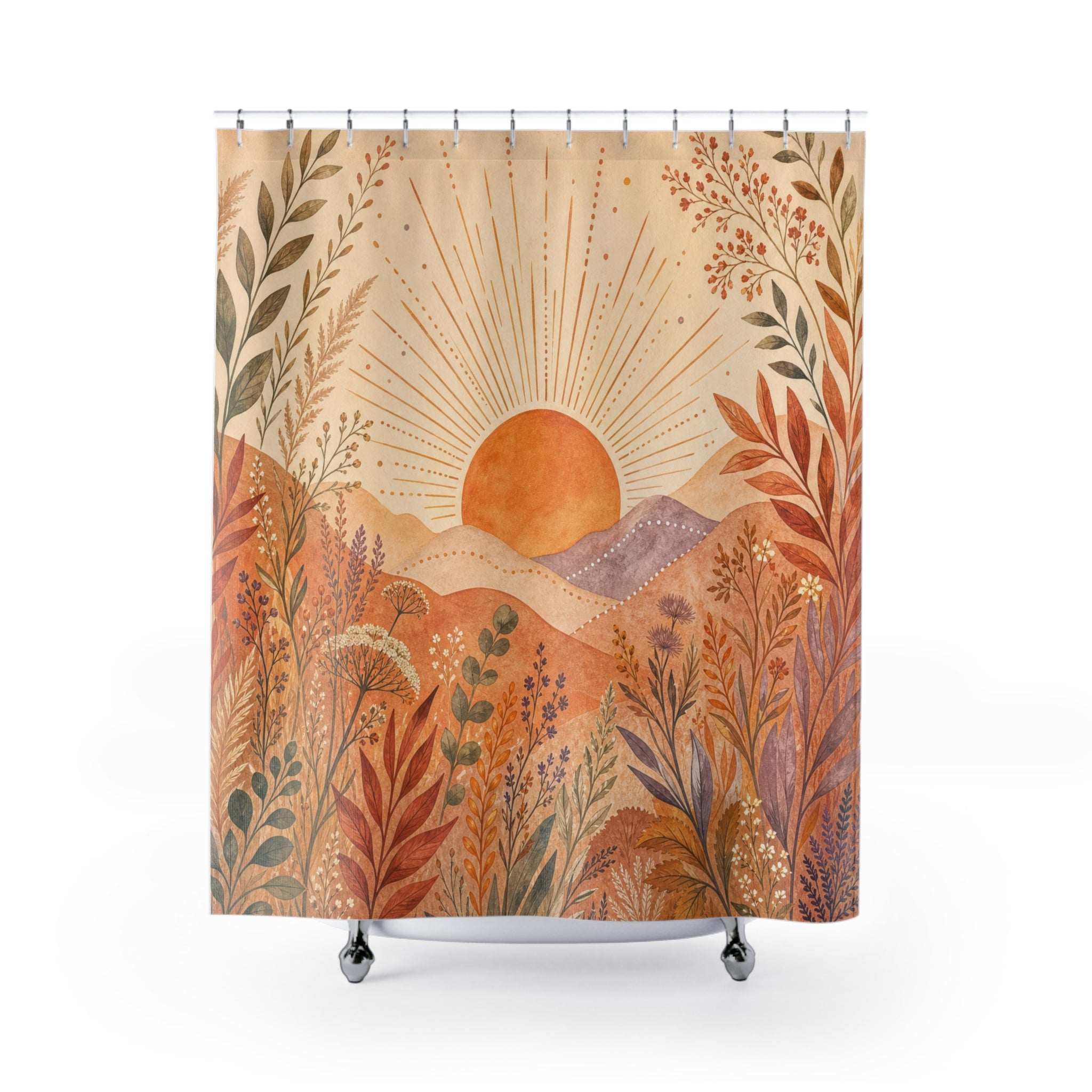 Boho Desert Sunrise Shower Curtain