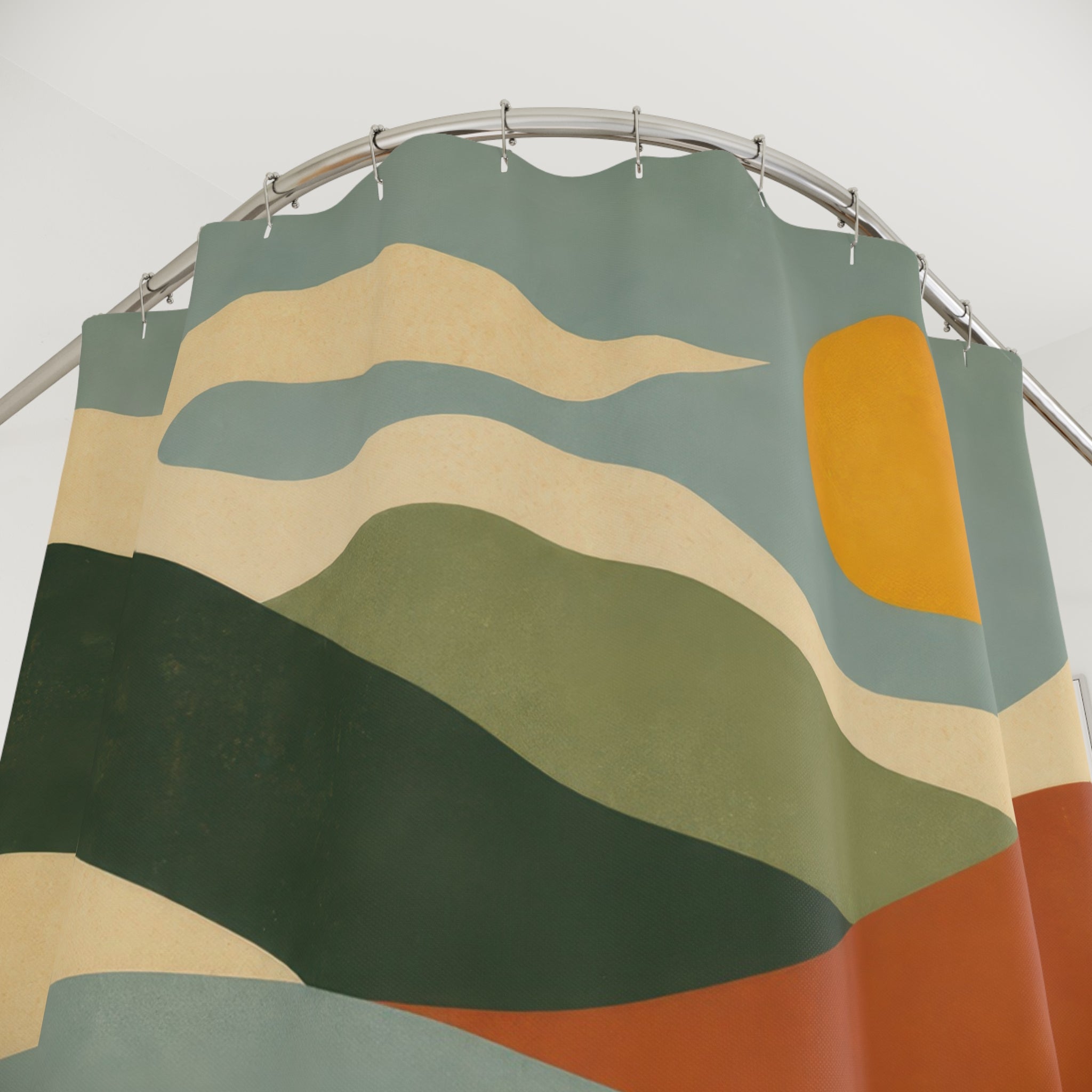 Abstract Landscape Sun Shower Curtain