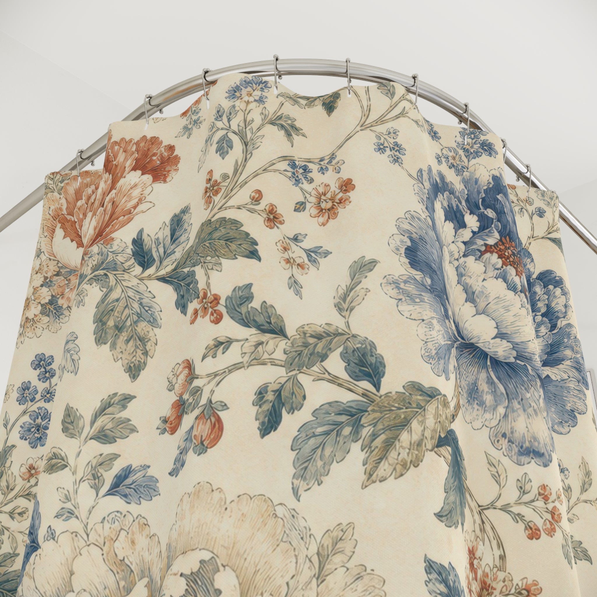 Vintage Peony Chrysanthemum Shower Curtain