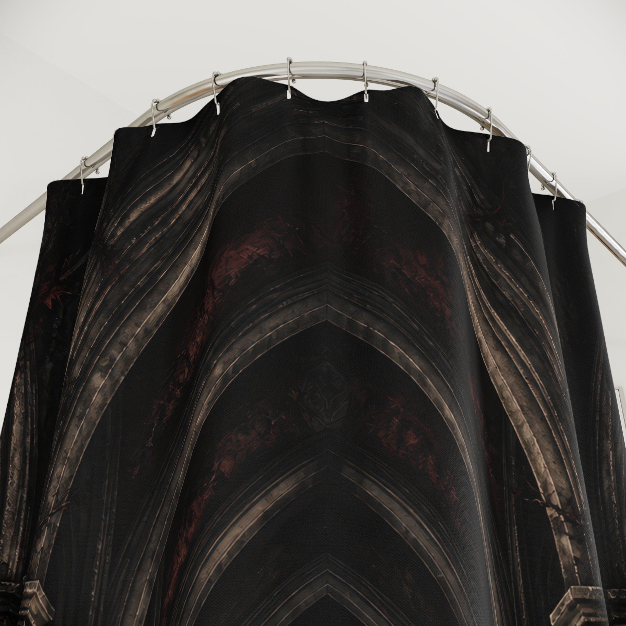 Dark Gothic Crypt Shower Curtain