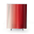 Ombre Crimson Shower Curtain, Crimson Wine Modern Bathroom Decor, Modern Stripe Bath Curtain, Guest Bath Decor, Small Bathroom Decor