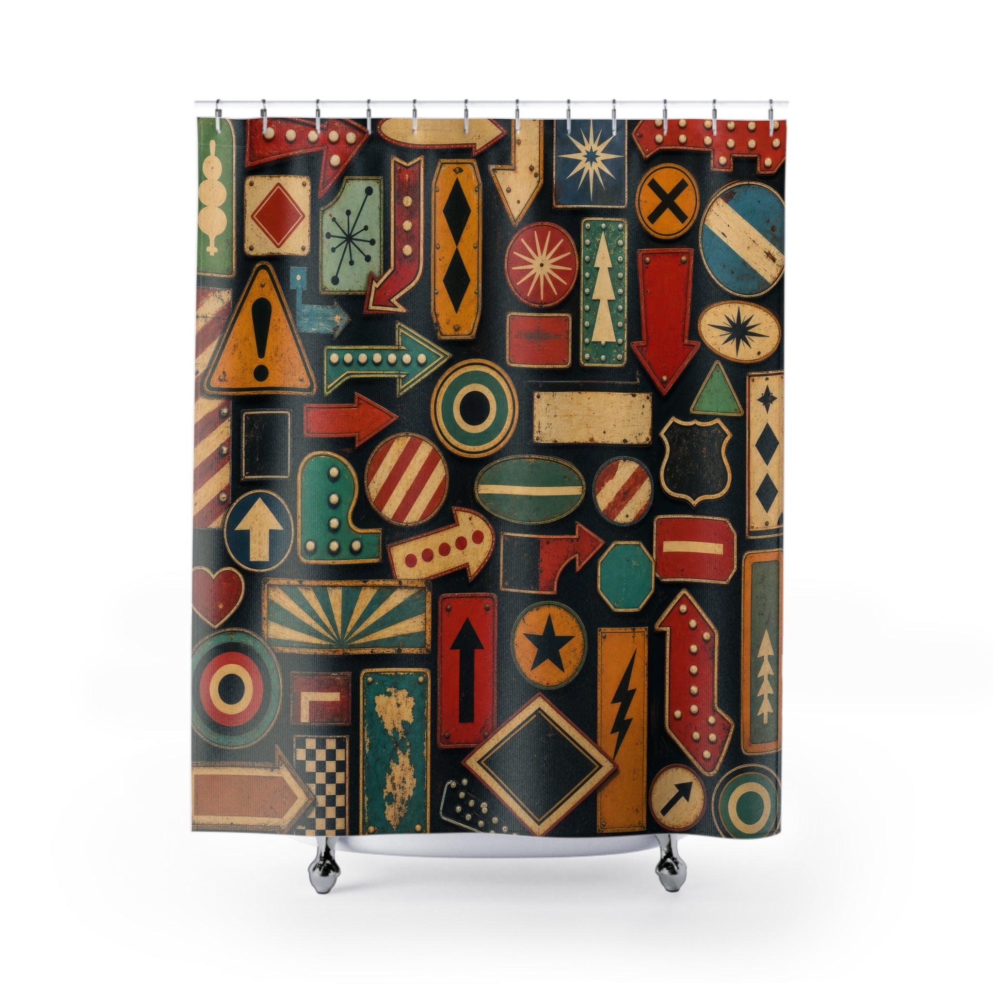 Unique Retro Shower Curtain
