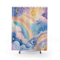 Painterly Rainbow Weather Kids Shower Curtain