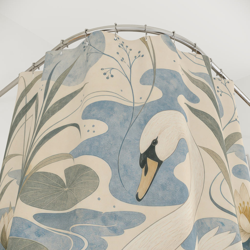 Lake Swan Shower Curtain
