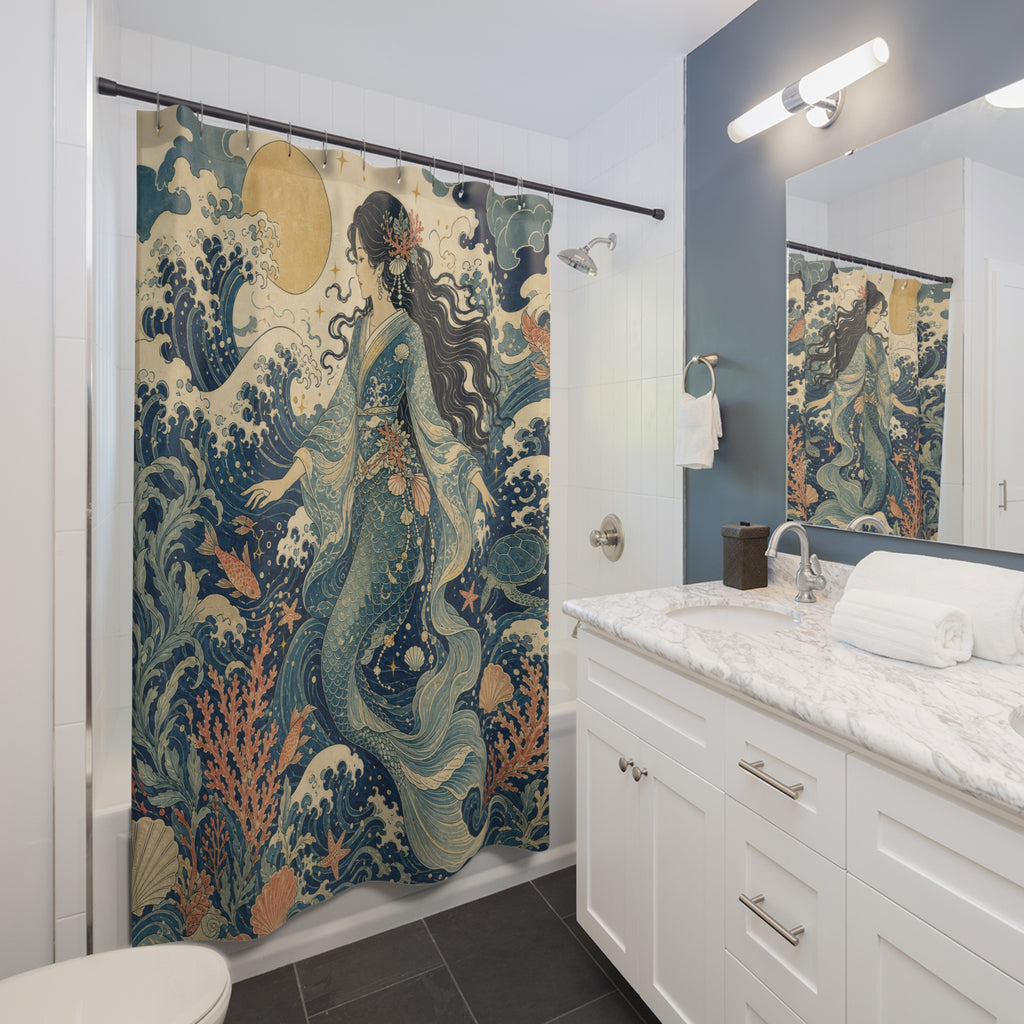 Mermaid Ocean Shower Curtain