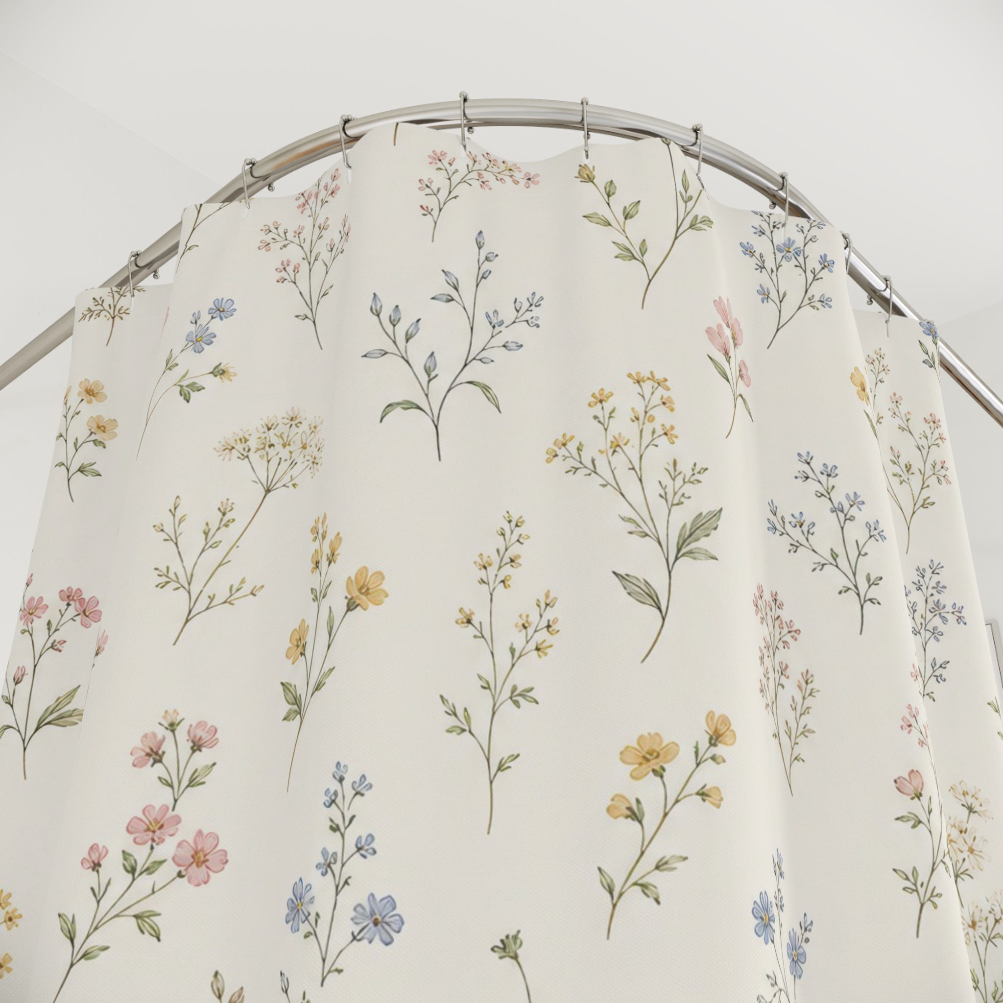 Soft Floral Shower Curtain