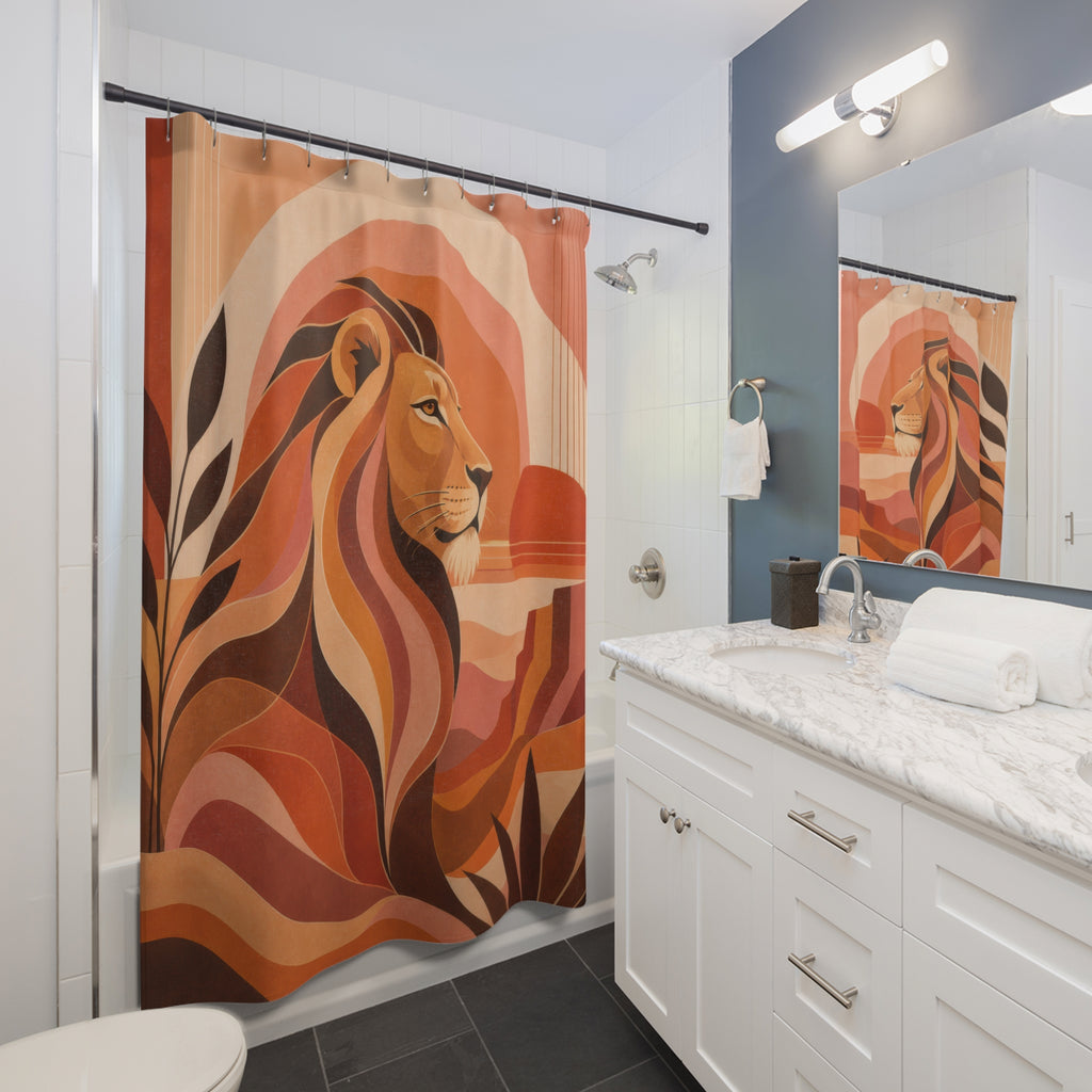 Desert Sunset Animal Profile Shower Curtain
