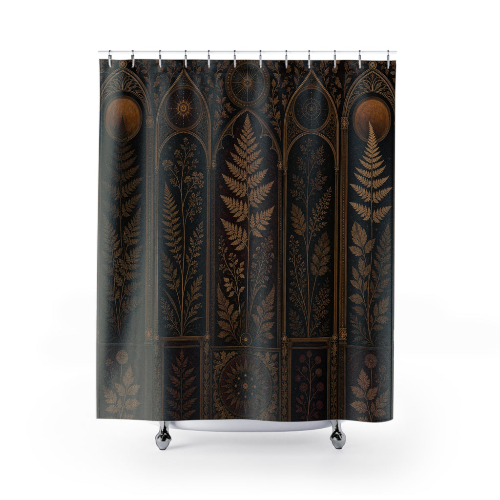 Gothic Arch Dark Academia Shower Curtain