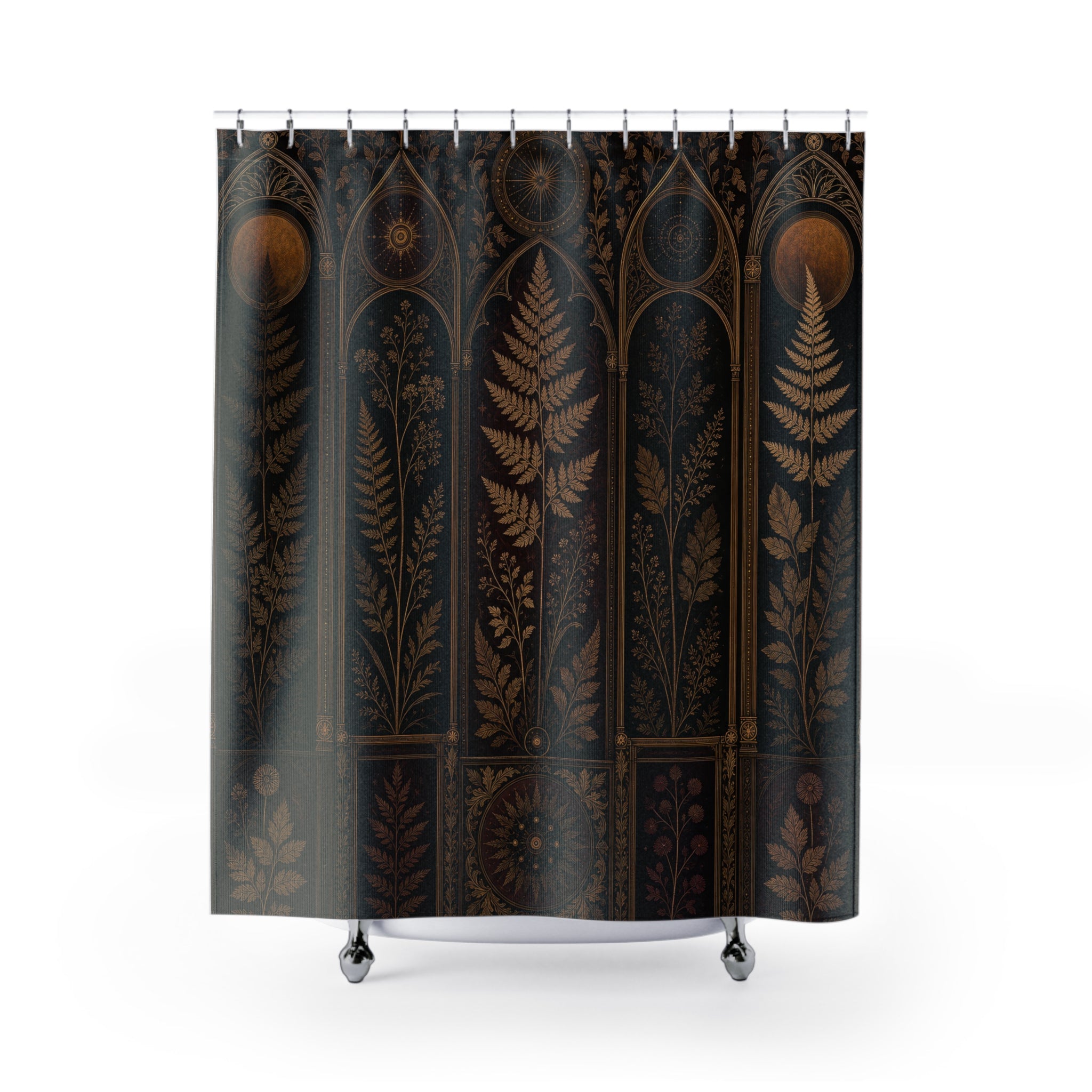 Gothic Arch Dark Academia Shower Curtain