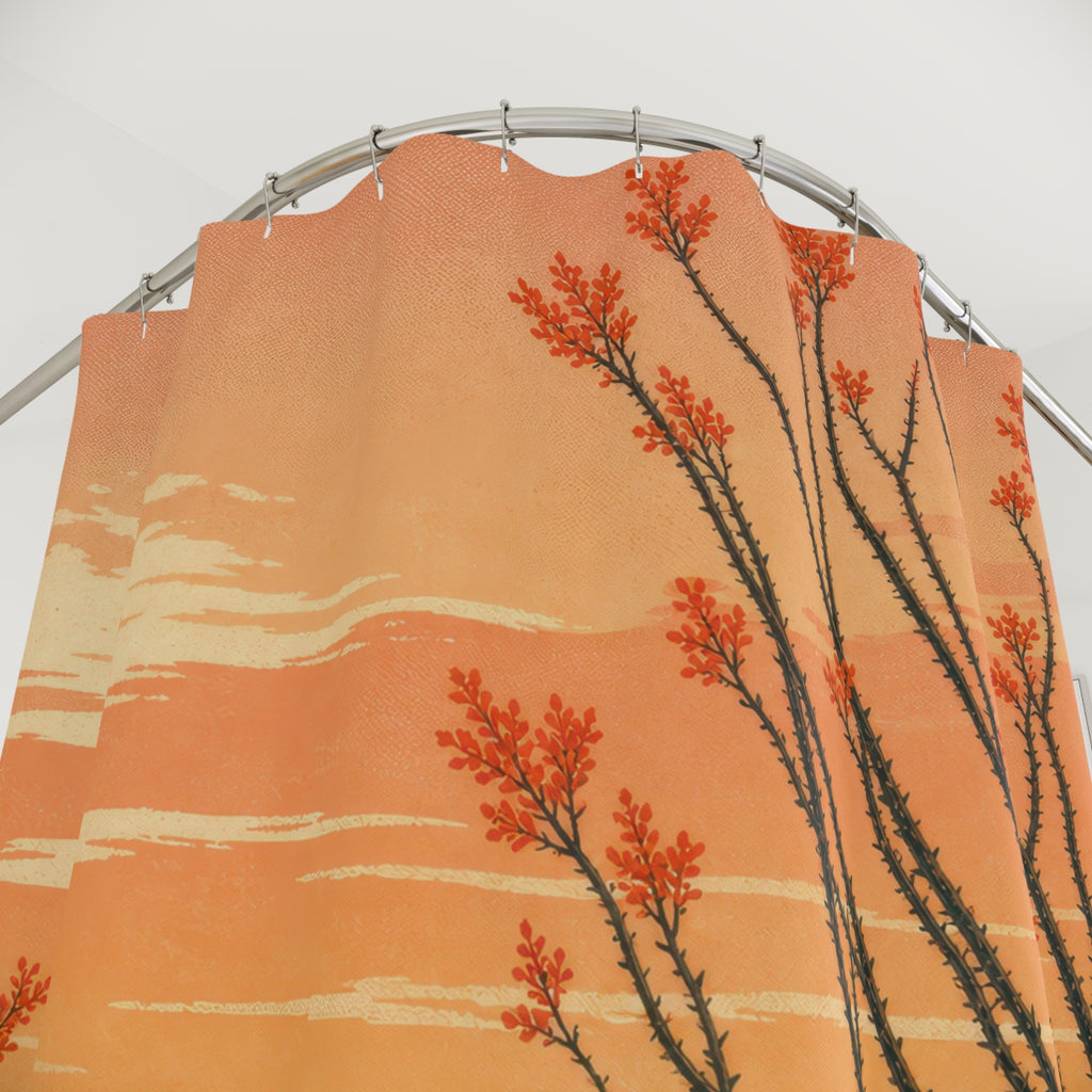 Screenprint Ocotillo Sunrise Shower Curtain