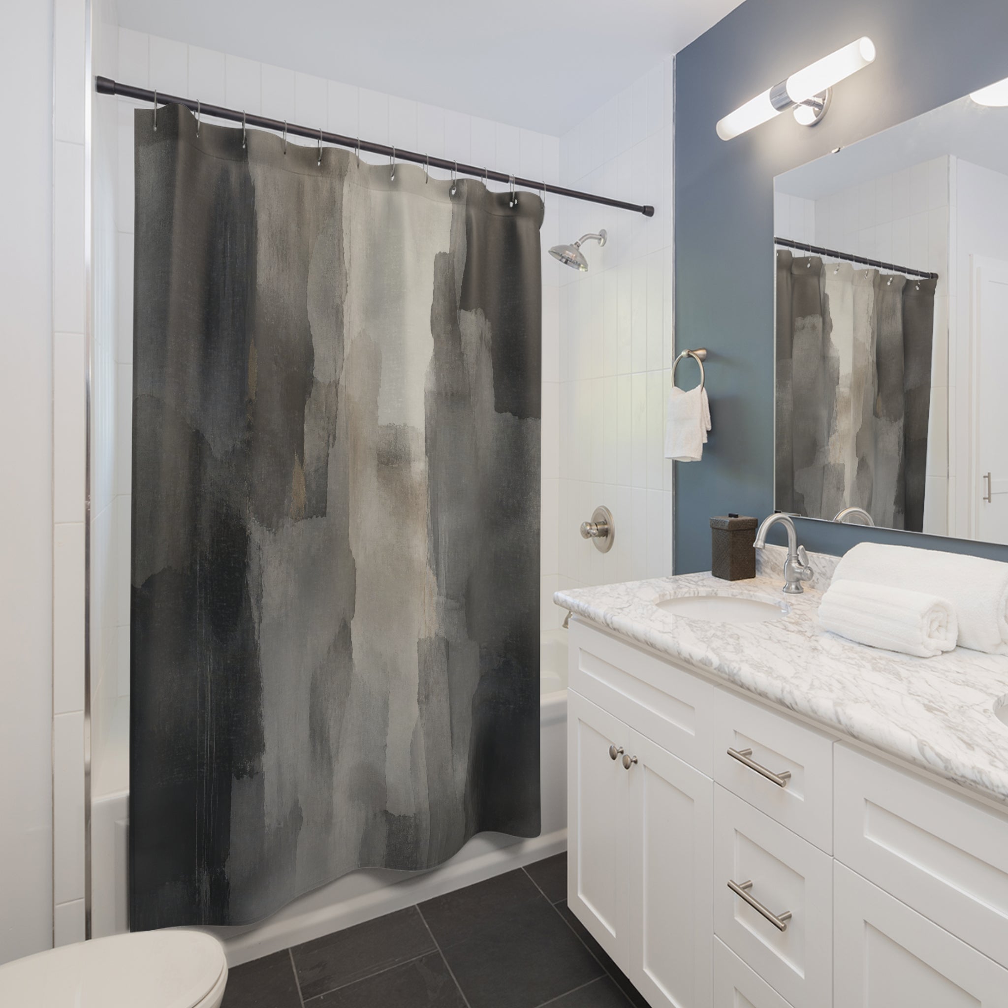 Charcoal Neutral Shower Curtain