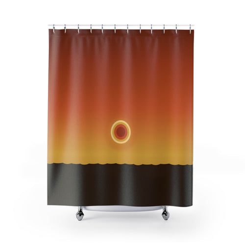 70s Sunset Shower Curtain