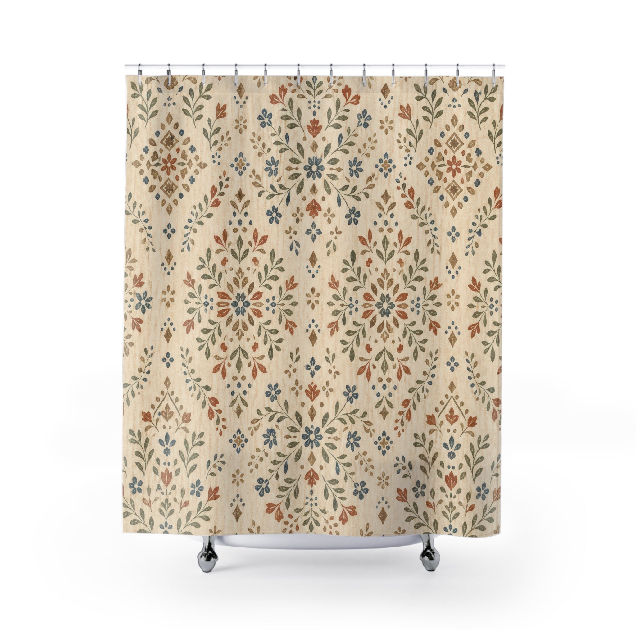 Folk Art Medallion Shower Curtain