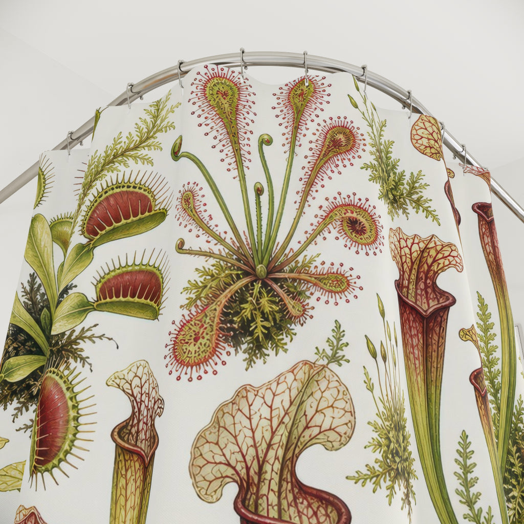 Venus Flytrap Pitcher Plant Botanical Shower Curtain
