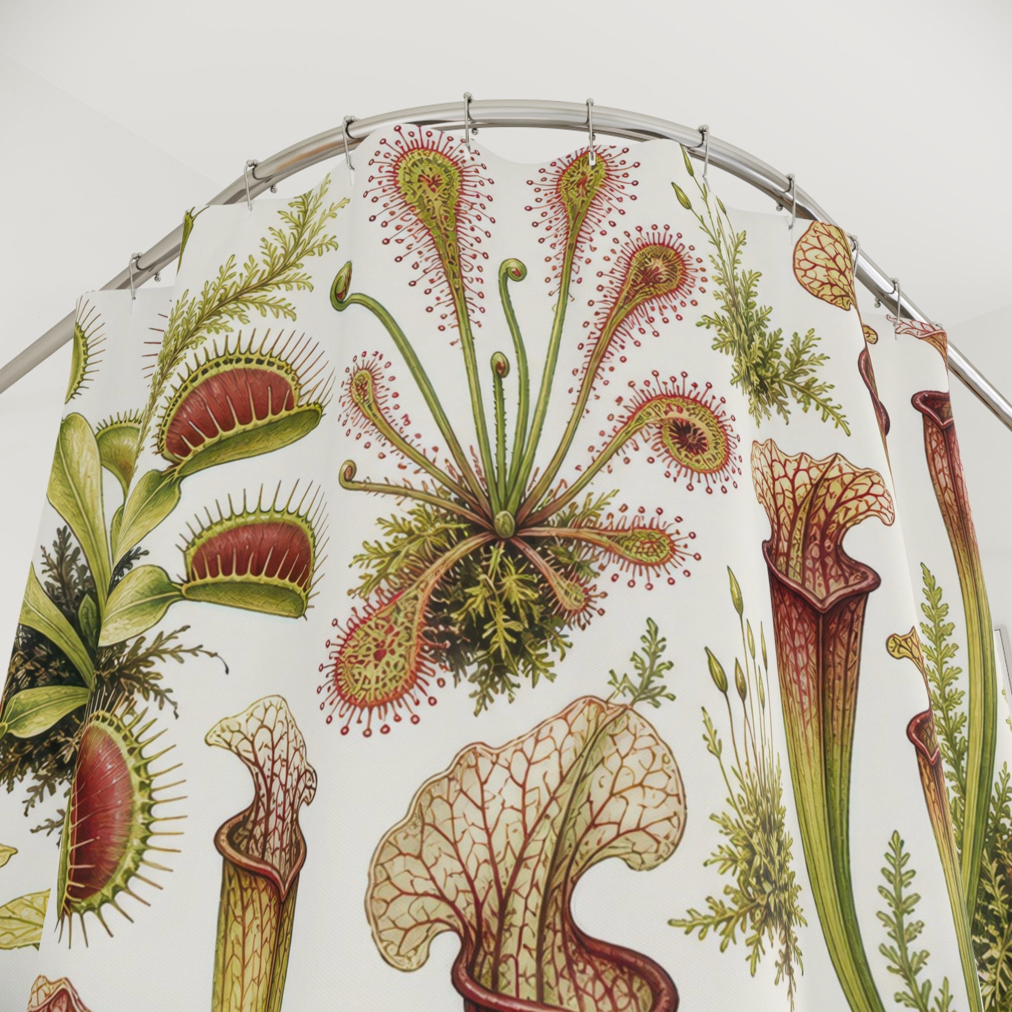 Venus Flytrap Pitcher Plant Botanical Shower Curtain
