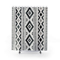 Black White Diamond Stripe Shower Curtain