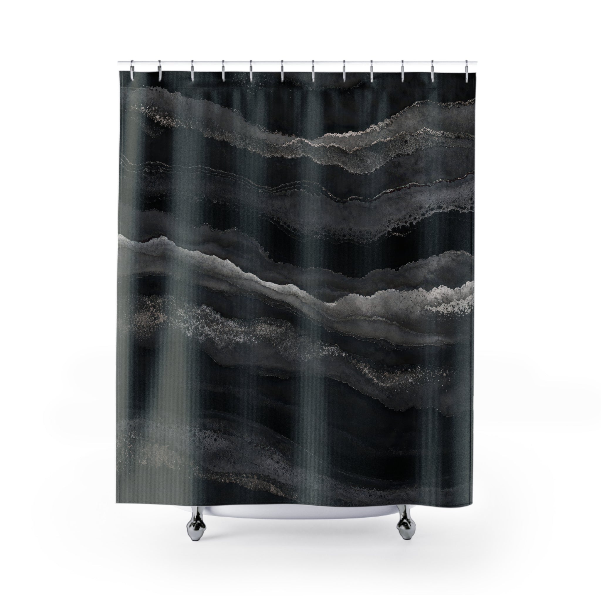 Black and Grey Shower Curtain