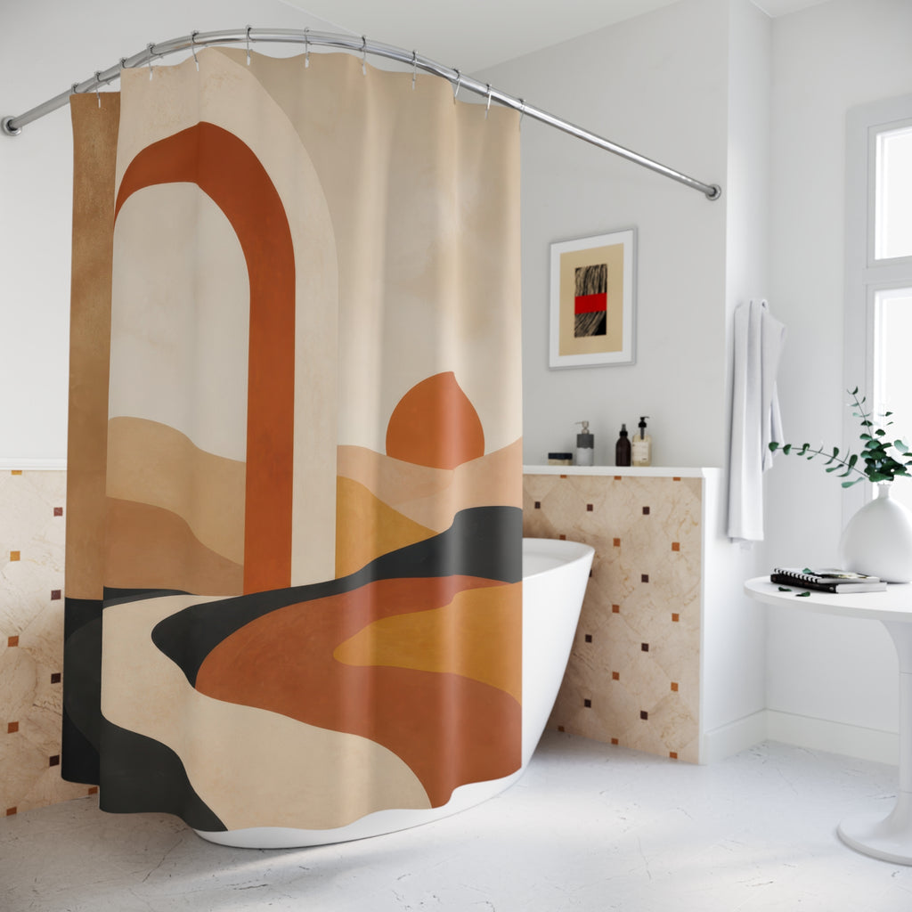Sunwashed Modern Arches Shower Curtain