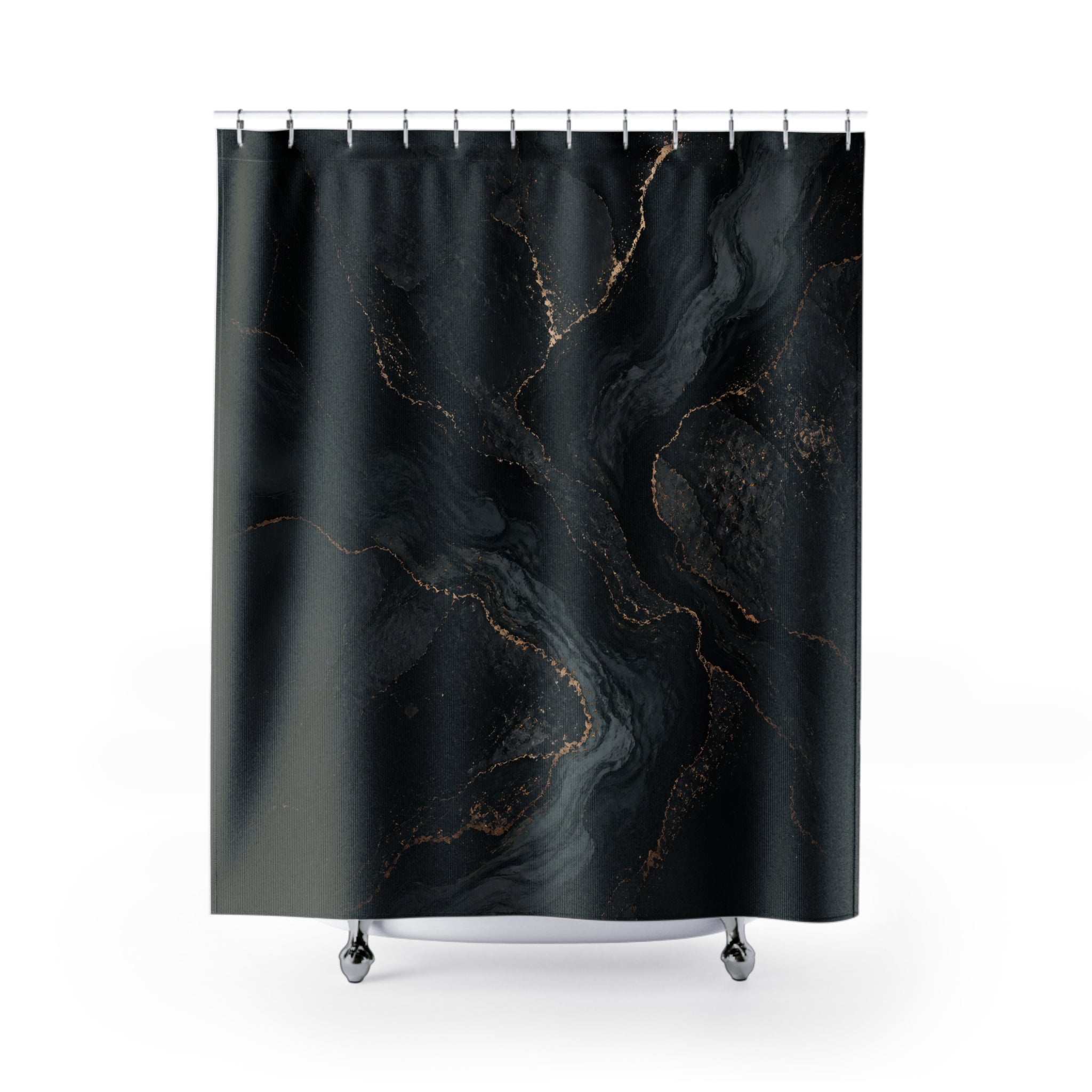 Black and Gold Shower Curtain